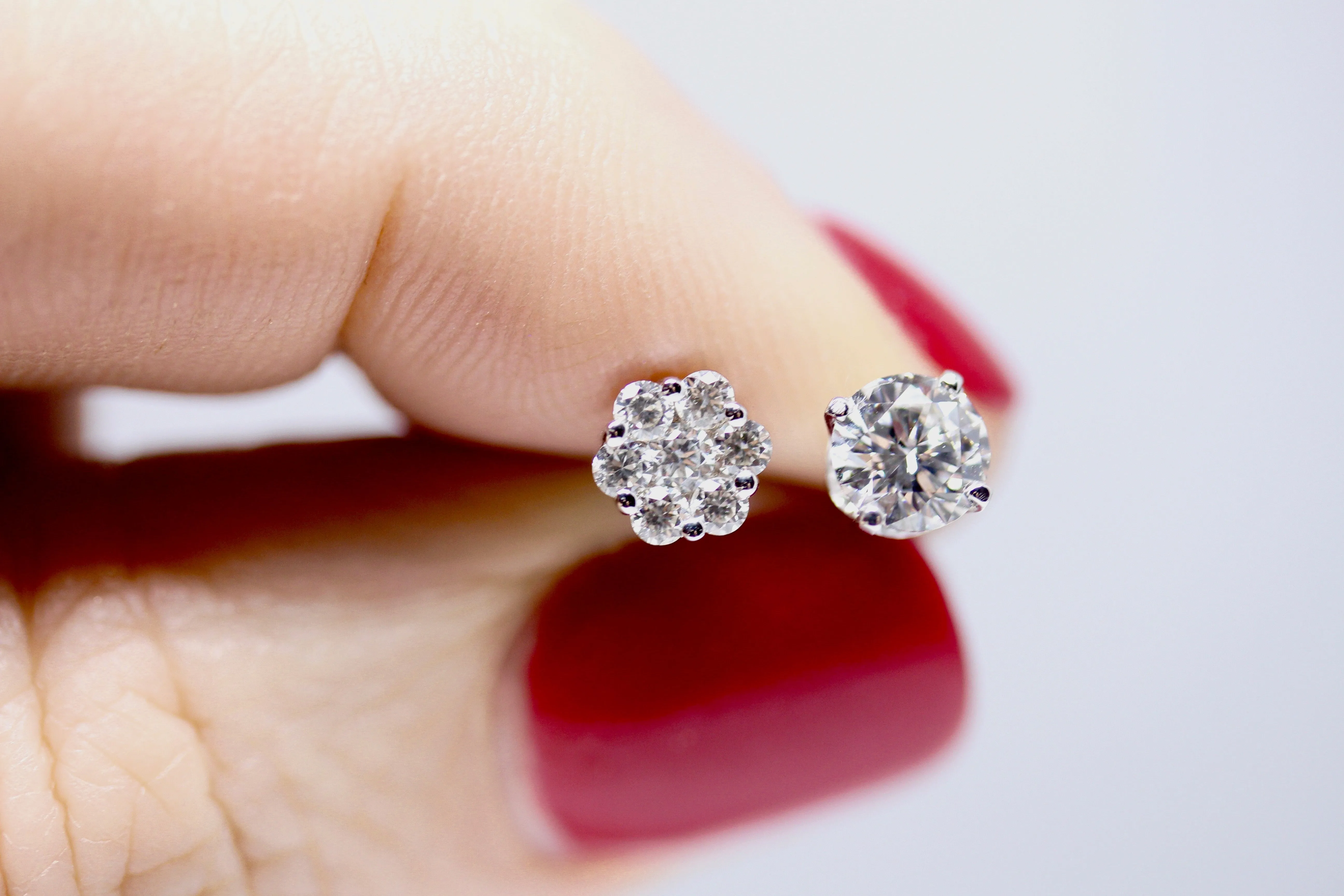 Diamond Cluster Earrings