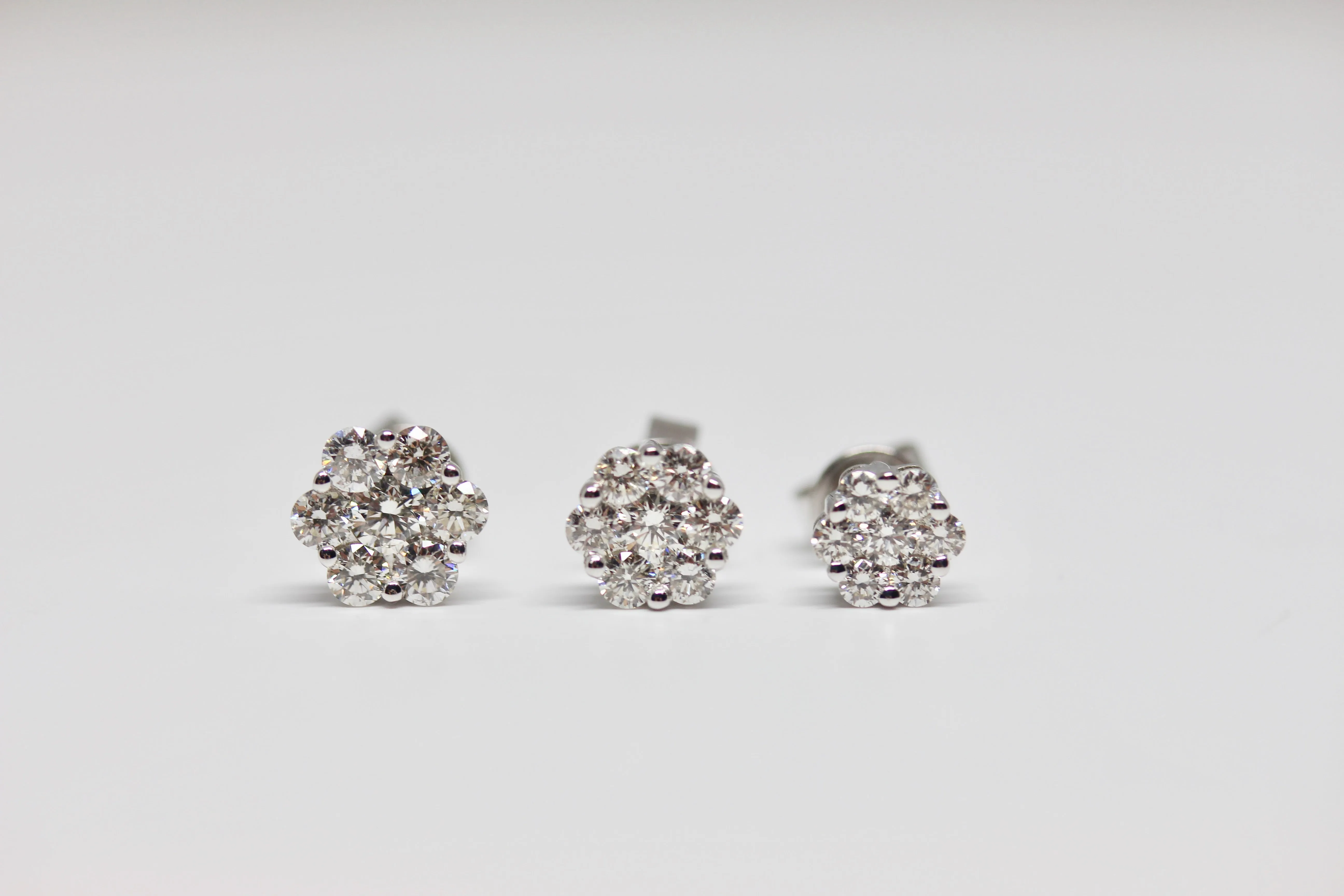 Diamond Cluster Earrings