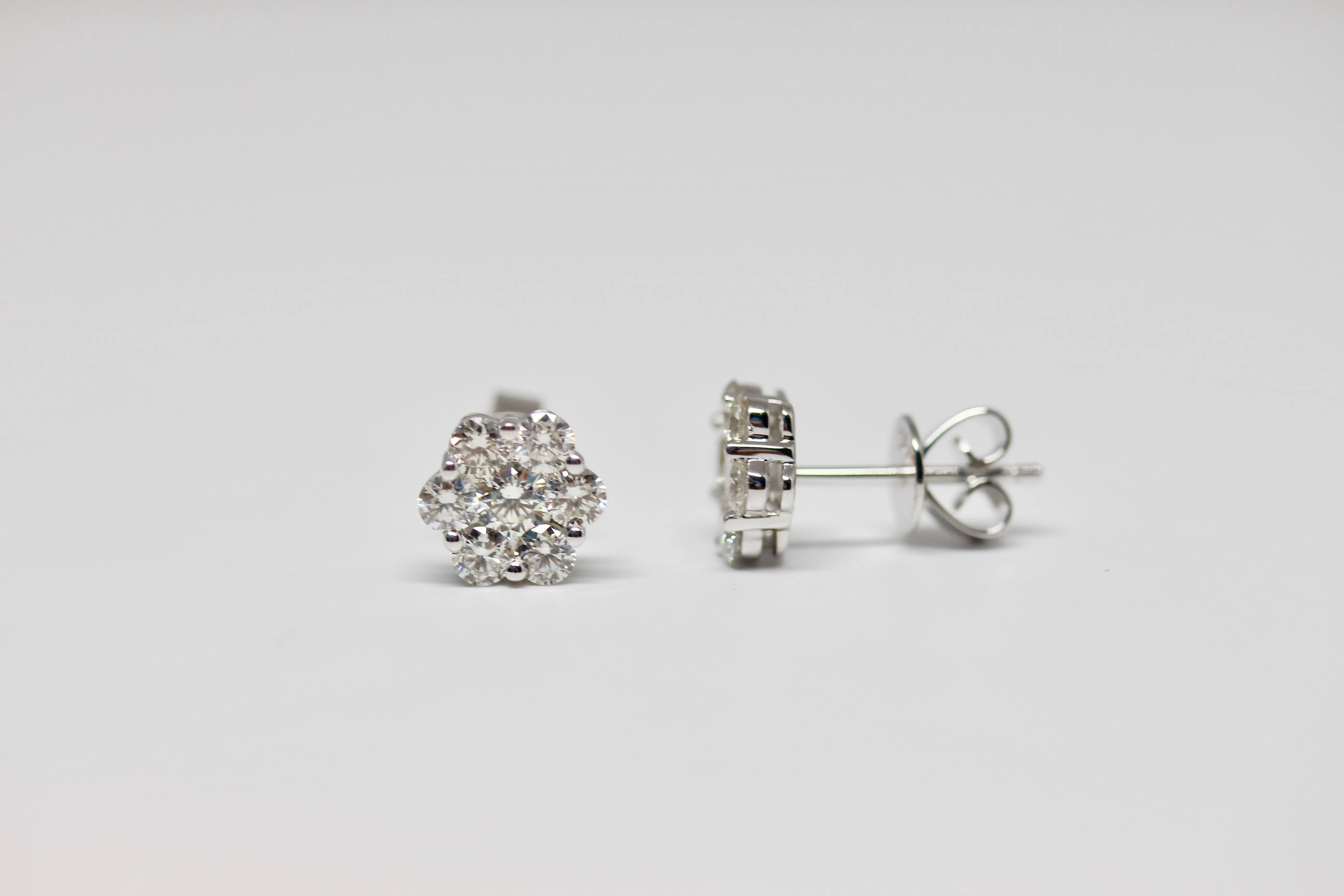 Diamond Cluster Earrings