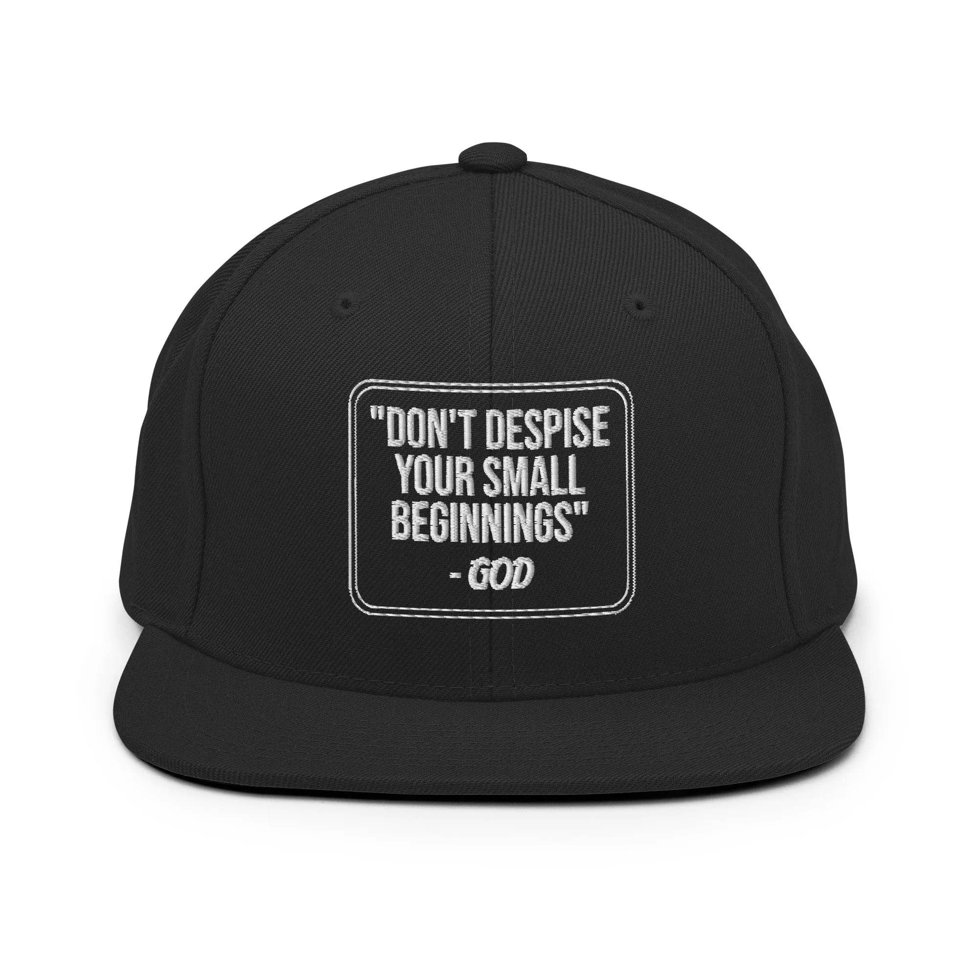 Don't Despise Your Small Beginnings Snapback Hat