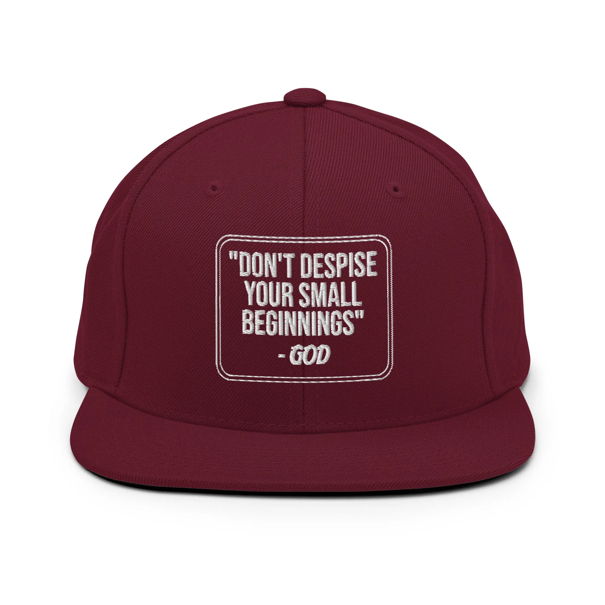 Don't Despise Your Small Beginnings Snapback Hat