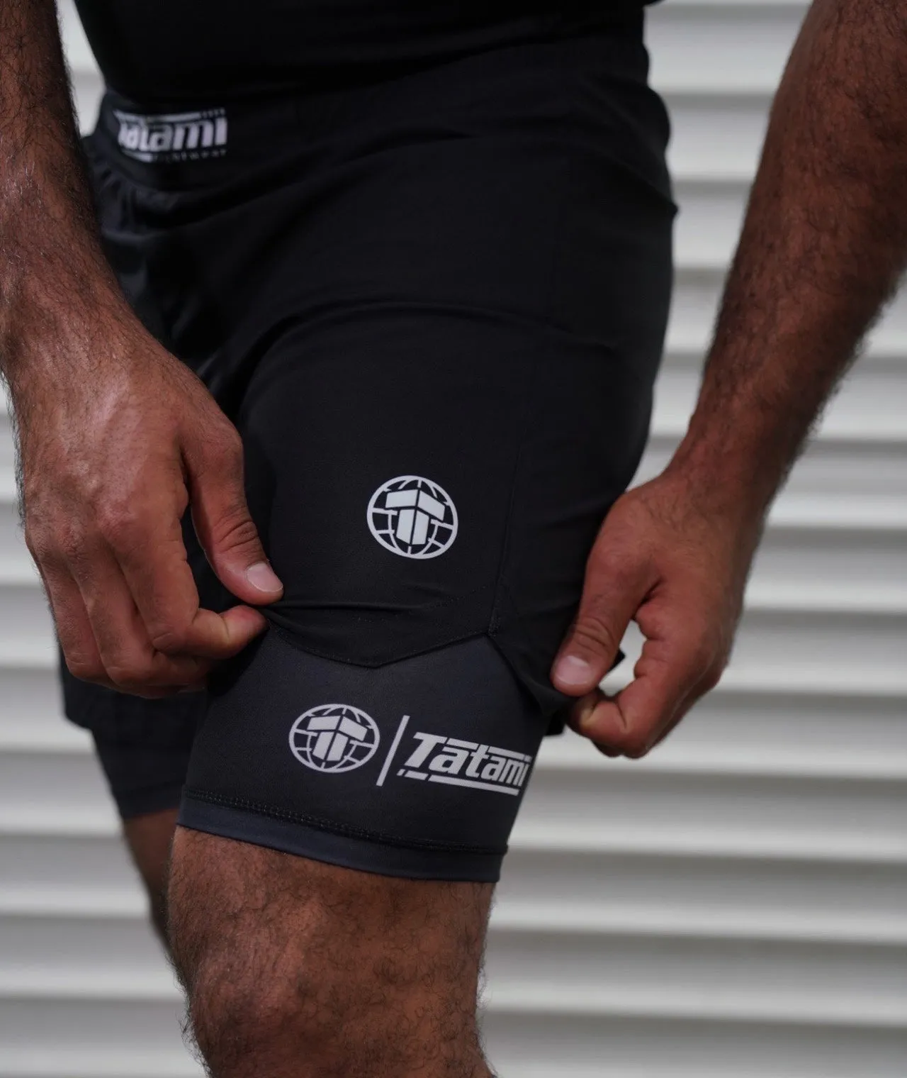 Dual layer Grappling Shorts - Black