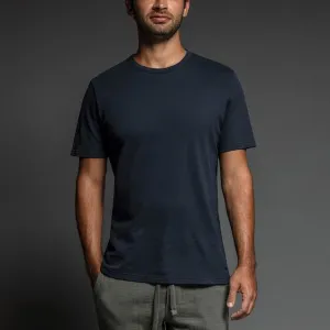 Easy Mesh Crew Neck T-Shirt Uniform Navy