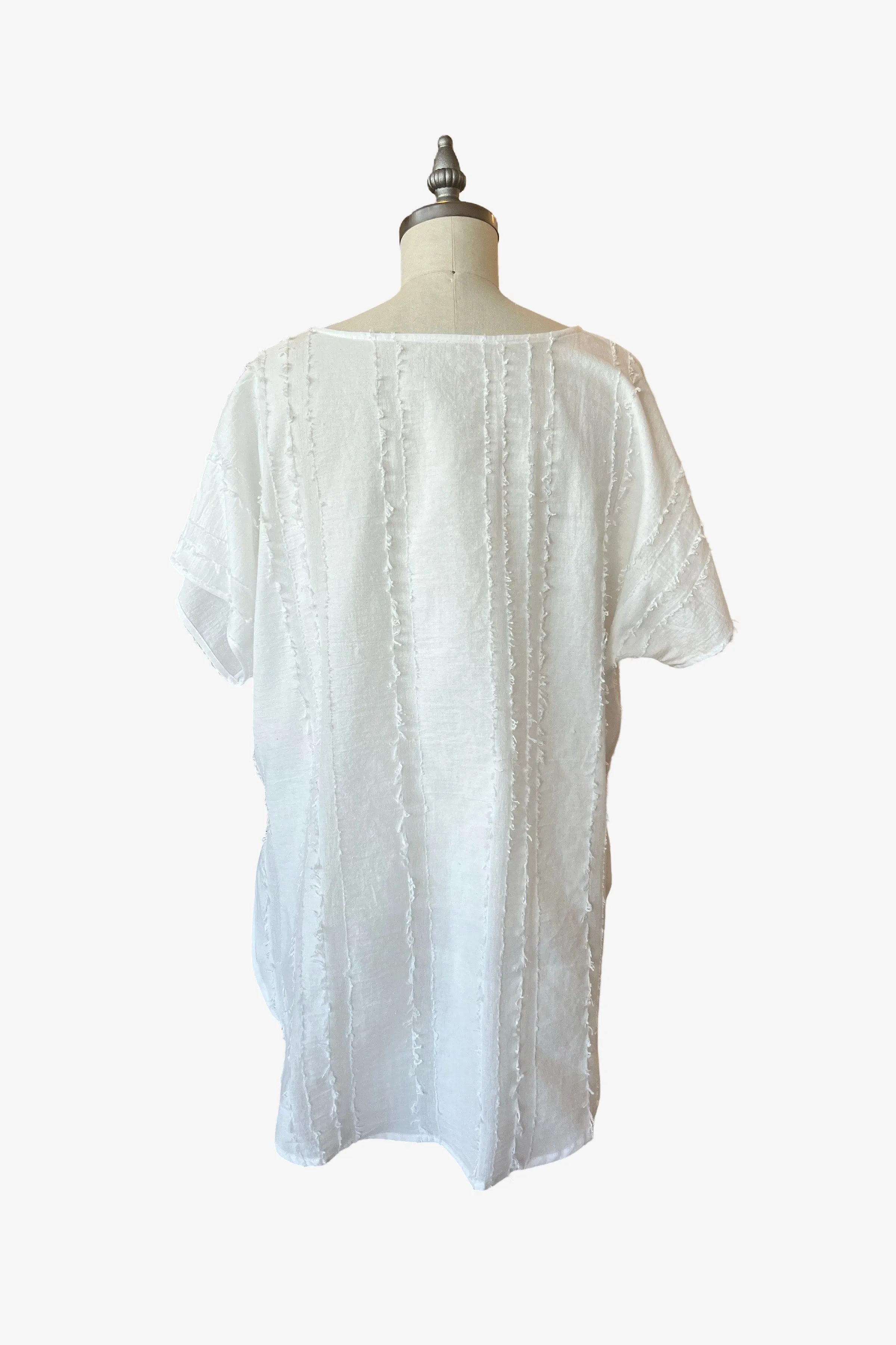 Easy Tee | Textured White Stripe