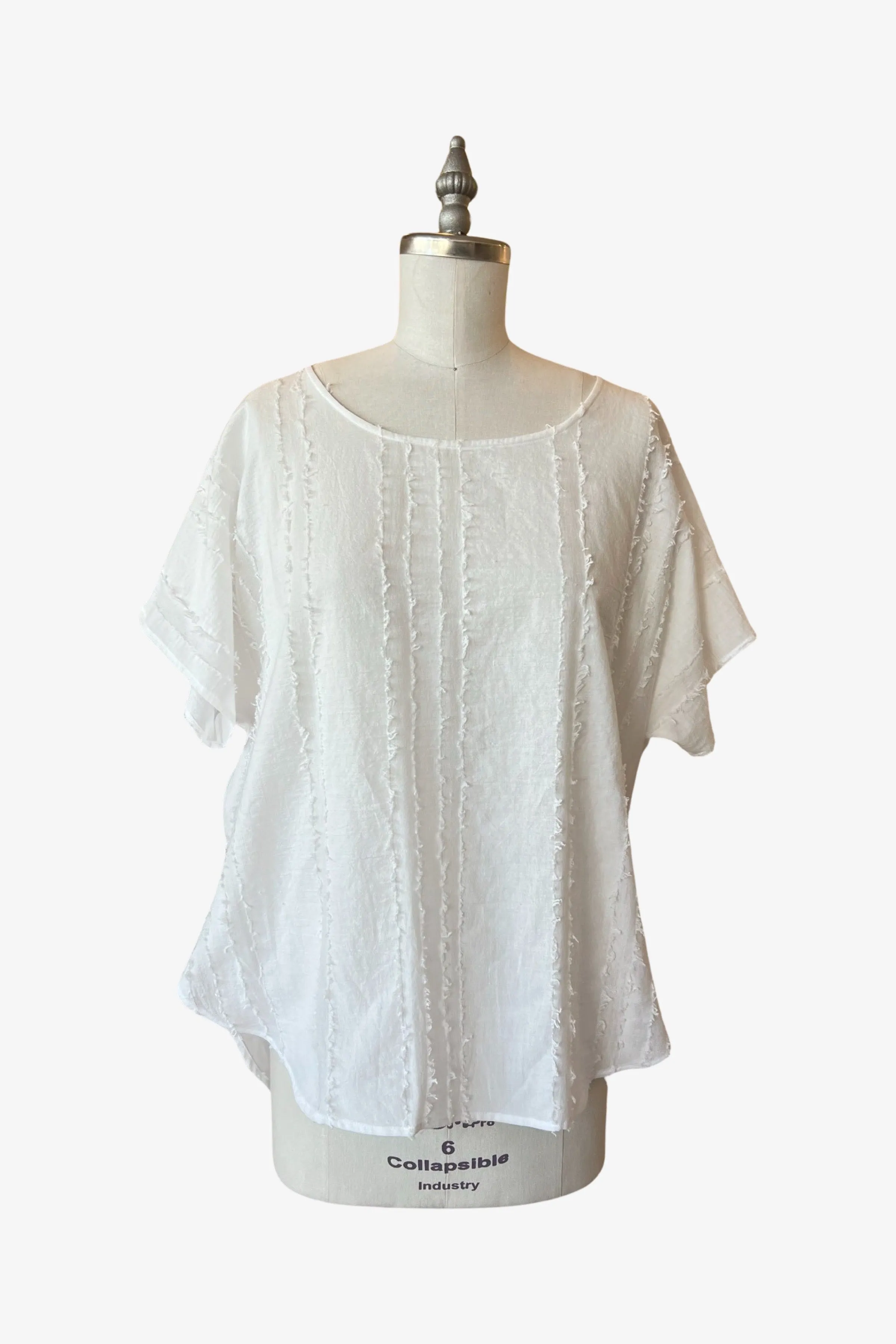 Easy Tee | Textured White Stripe