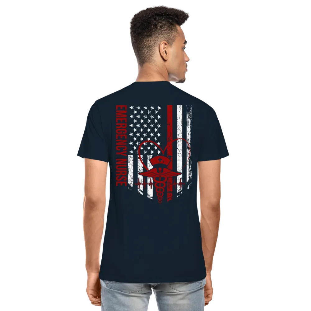 Emergency Nurse Flag Men’s Premium Organic T-Shirt (CK4126)