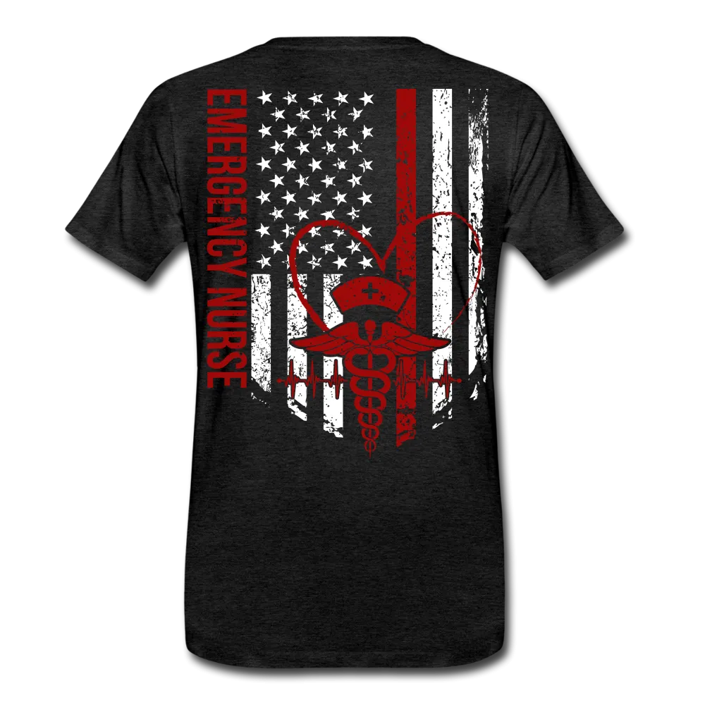Emergency Nurse Flag Men’s Premium Organic T-Shirt (CK4126)