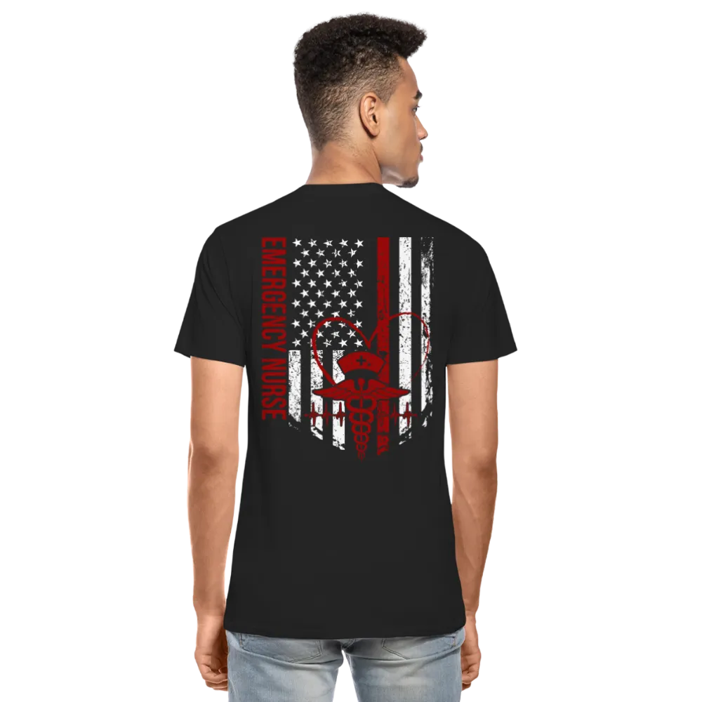Emergency Nurse Flag Men’s Premium Organic T-Shirt (CK4126)