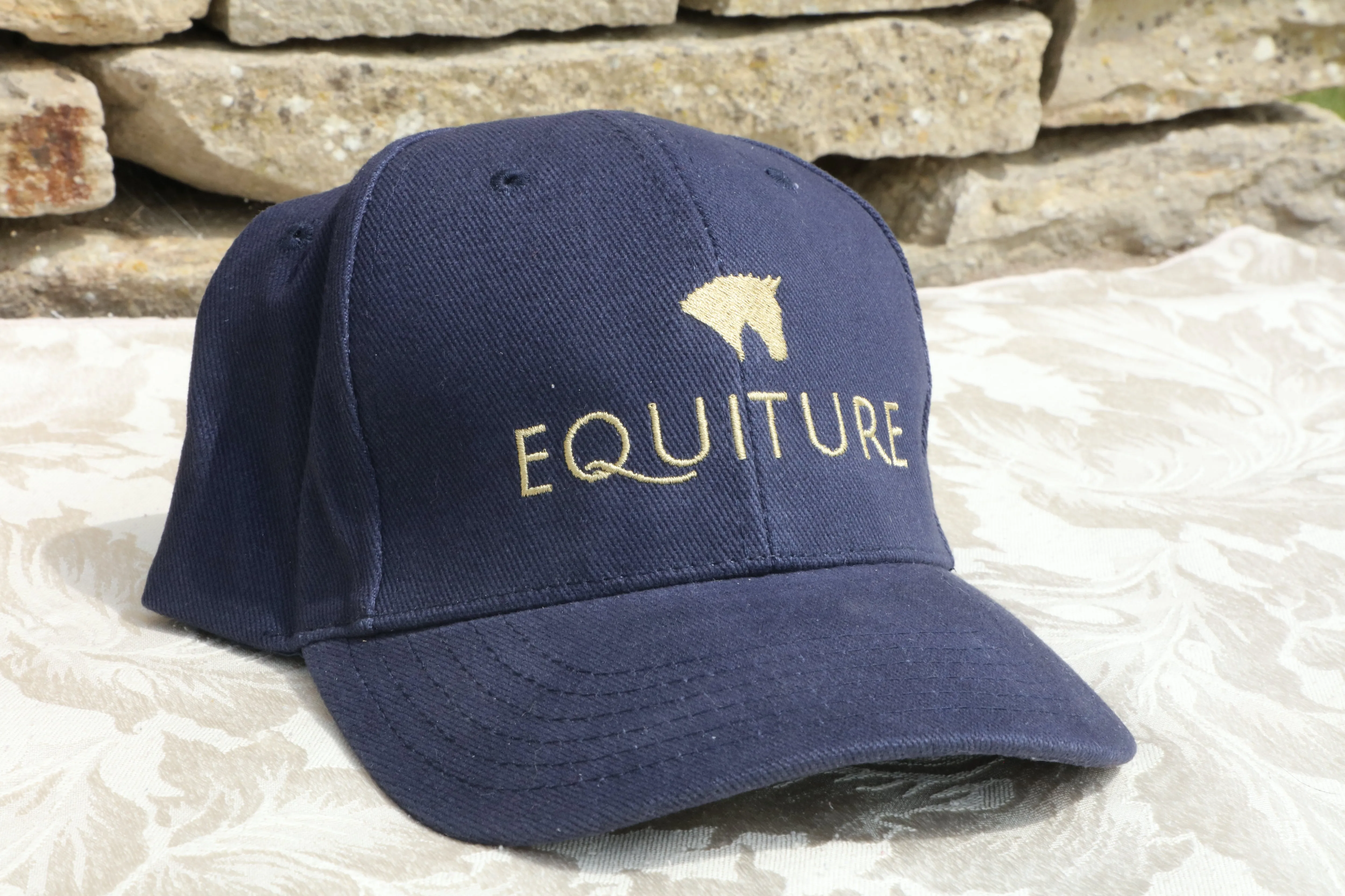Equiture cap in Navy and Gold