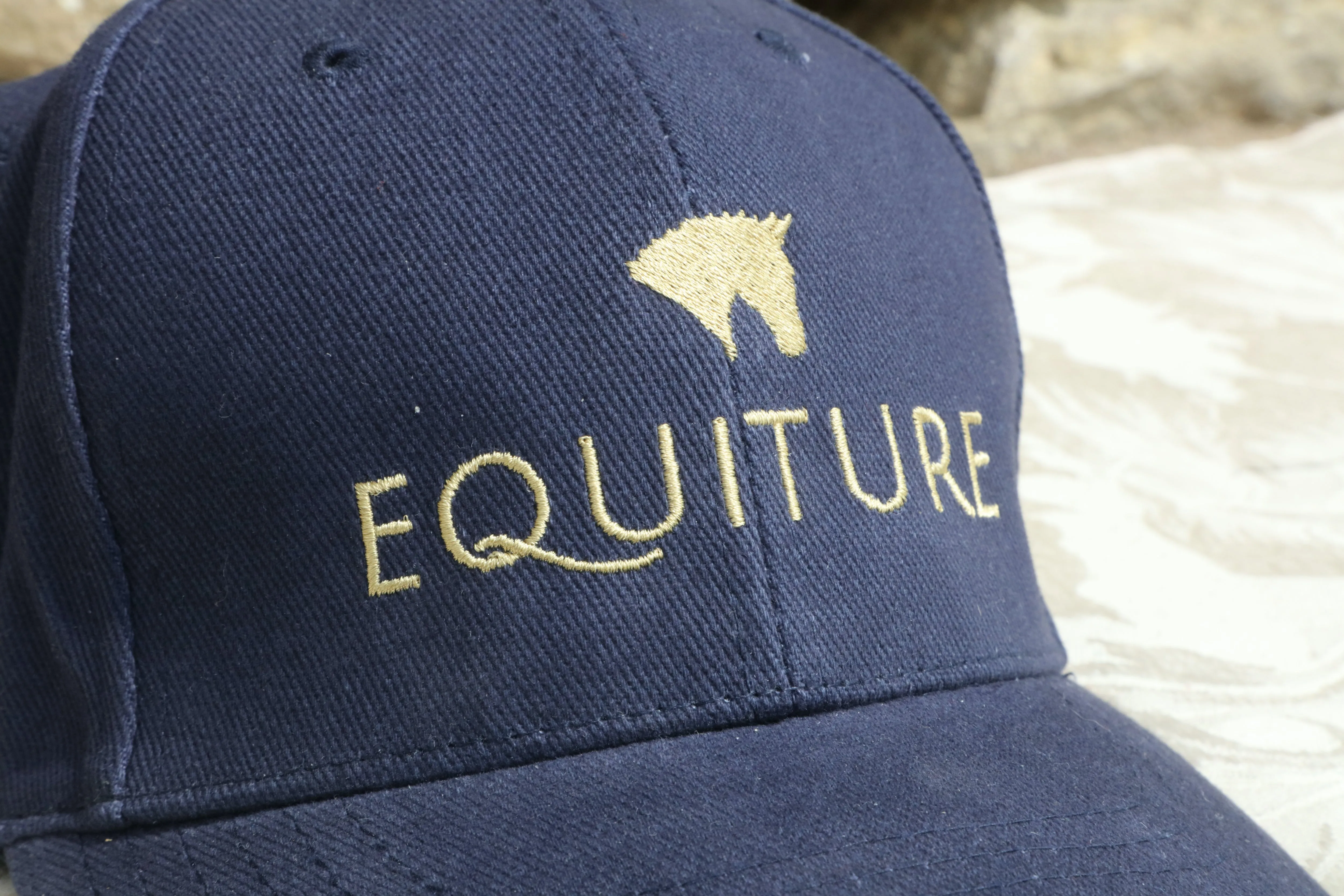 Equiture cap in Navy and Gold