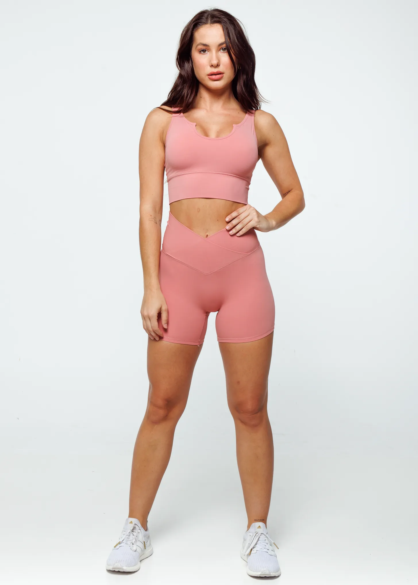 Essence Cross Shorts - Coral Pink