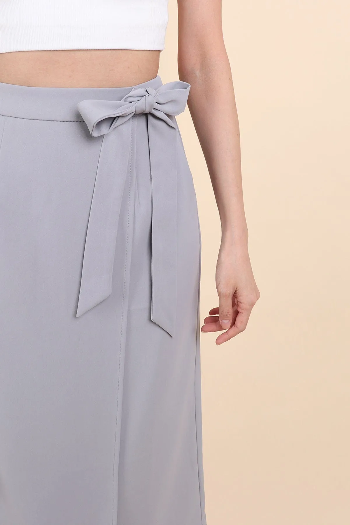 EUSTON MIDAXI SKIRT IN BLUE GREY
