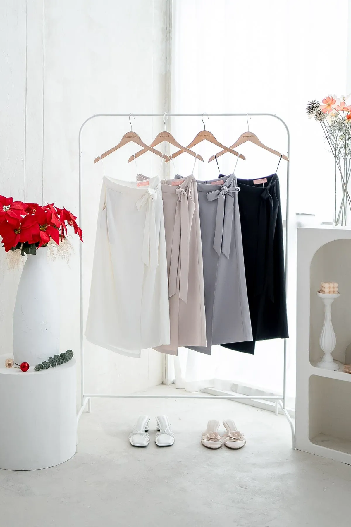 EUSTON MIDAXI SKIRT IN BLUE GREY