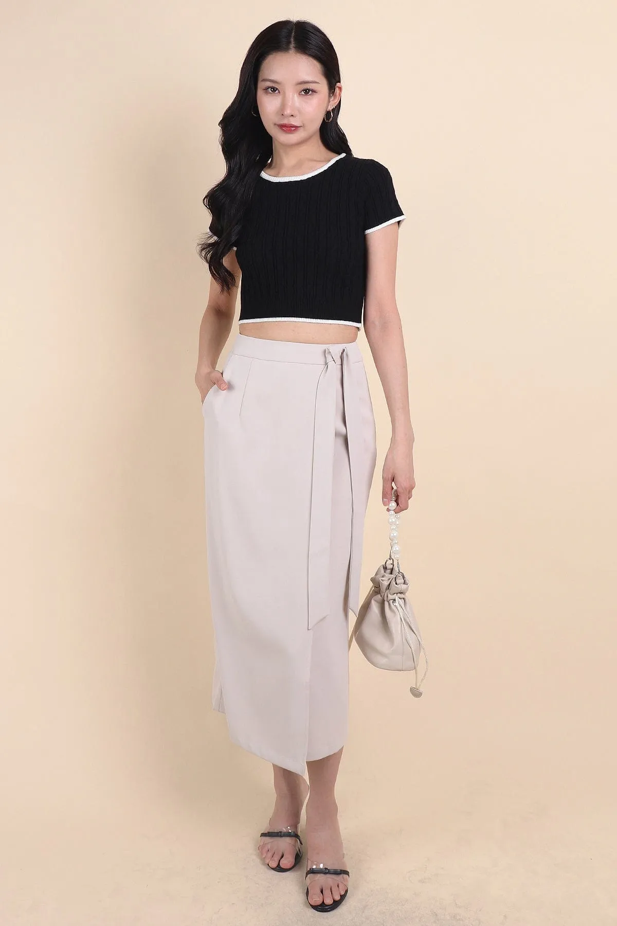 EUSTON MIDAXI SKIRT IN KHAKI