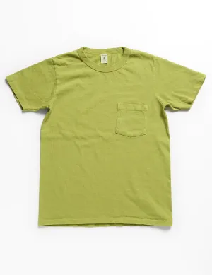 FINAL SALE: Pigment Pocket Tee in Lime