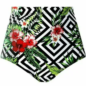 Finja - Summer Women's High Waisted Bikini Bottom Floral Swimsuit