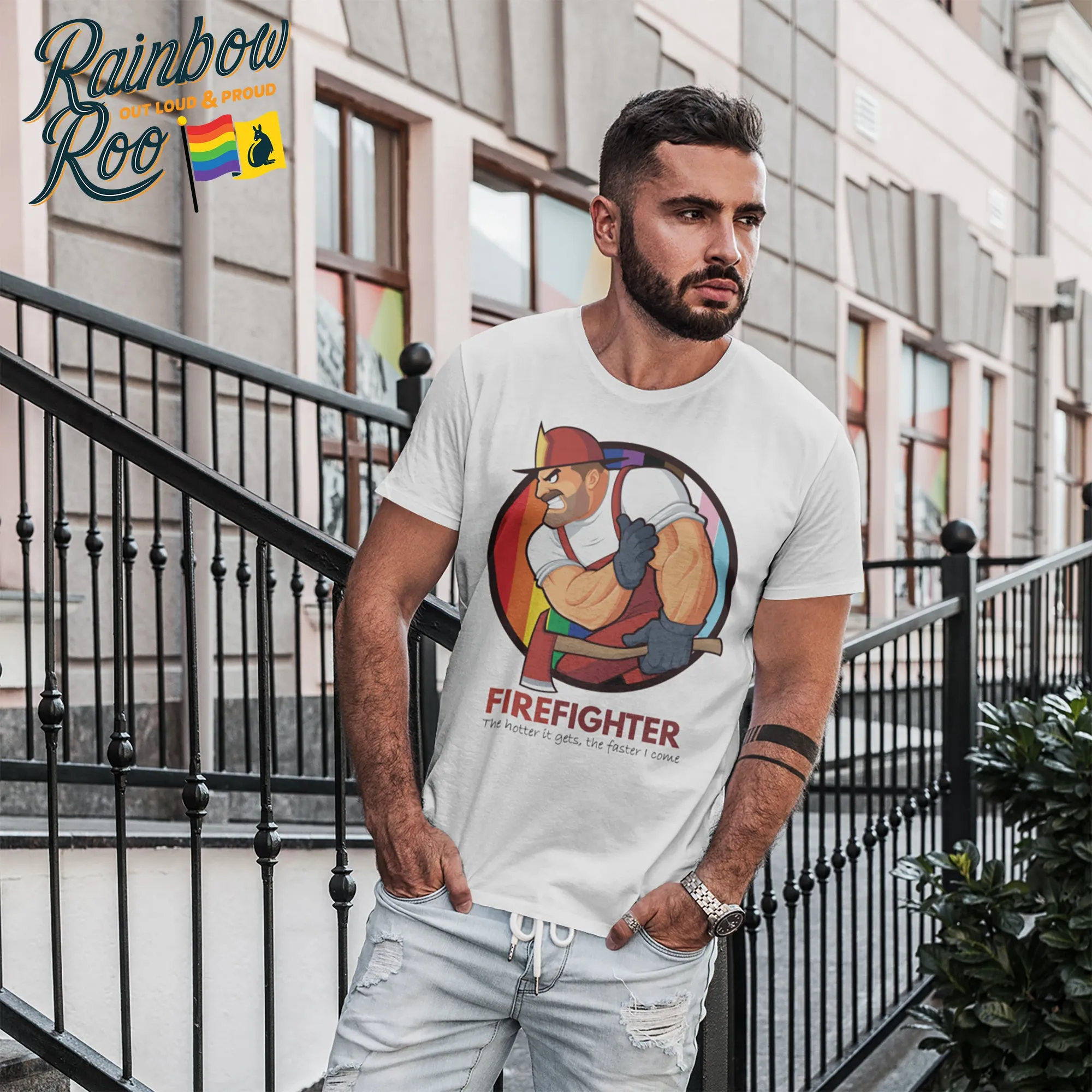 Firefighter The Hotter it Gets T-Shirt Unisex (G024)