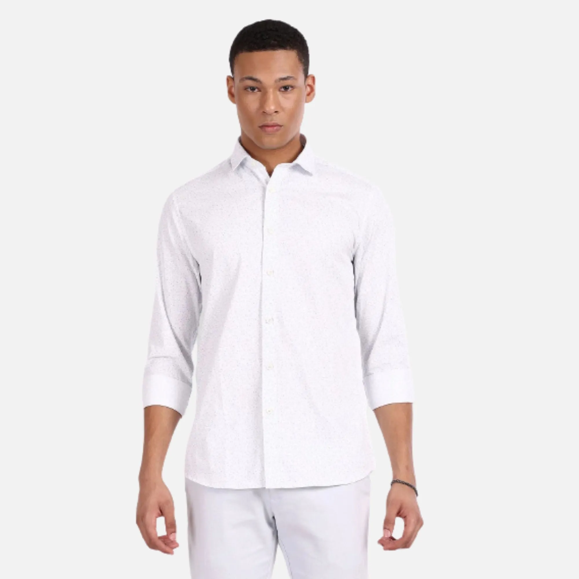 Floral Print Slim Fit Casual Shirt