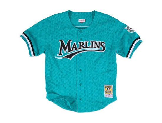 FLORIDA MARLINS Authentic Mitchell & Ness 1995 Andre Dawson # 8 Cooperstown Collection Throwback Mesh Batting Practice Jersey