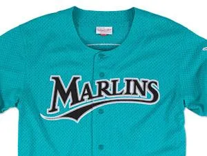 FLORIDA MARLINS Authentic Mitchell & Ness 1995 Andre Dawson # 8 Cooperstown Collection Throwback Mesh Batting Practice Jersey