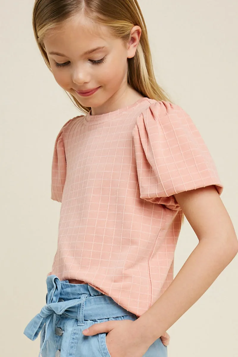 French Terry Bubble-Sleeve T-Shirt