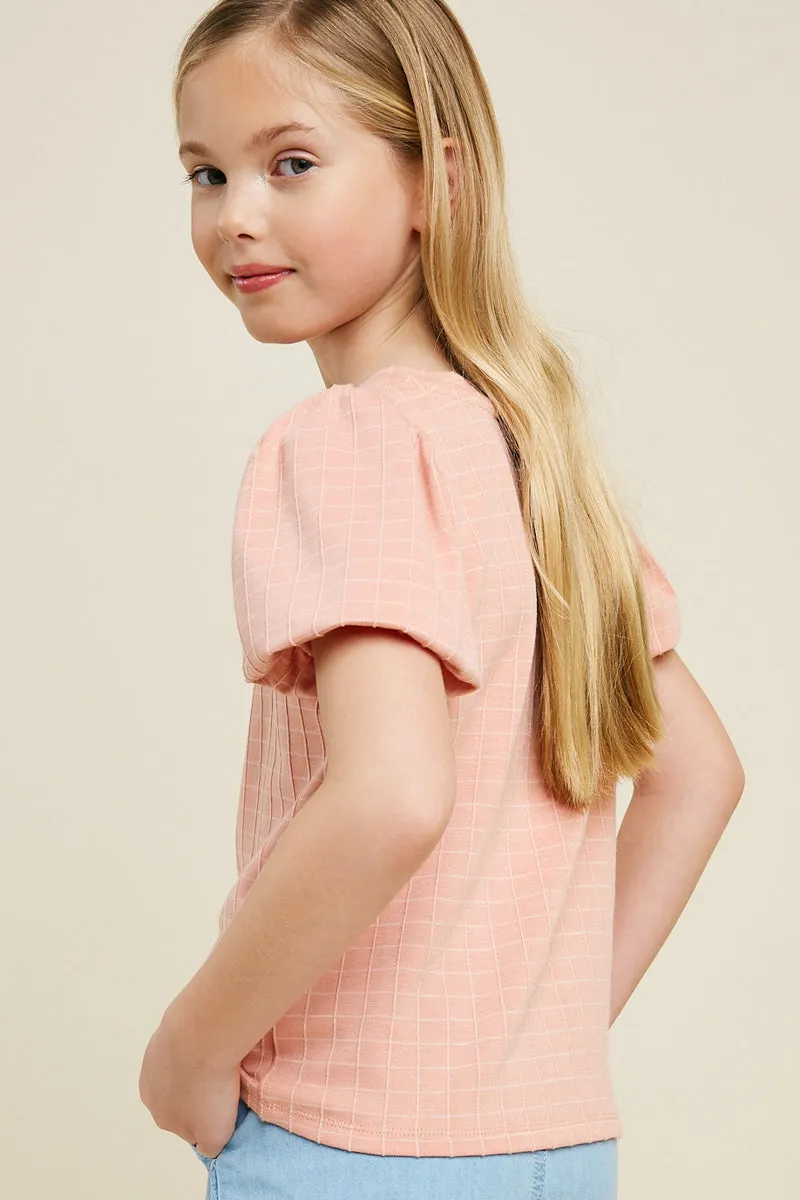 French Terry Bubble-Sleeve T-Shirt