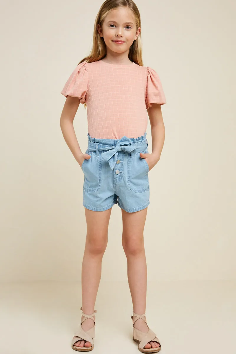 French Terry Bubble-Sleeve T-Shirt