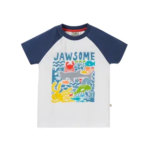 Frugi Reid Raglan Jawsome T-Shirt Pi1we