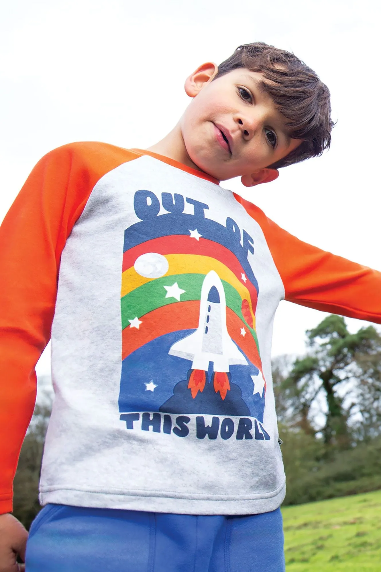 Frugi Tamar Raglan T-Shirt Out Of This World