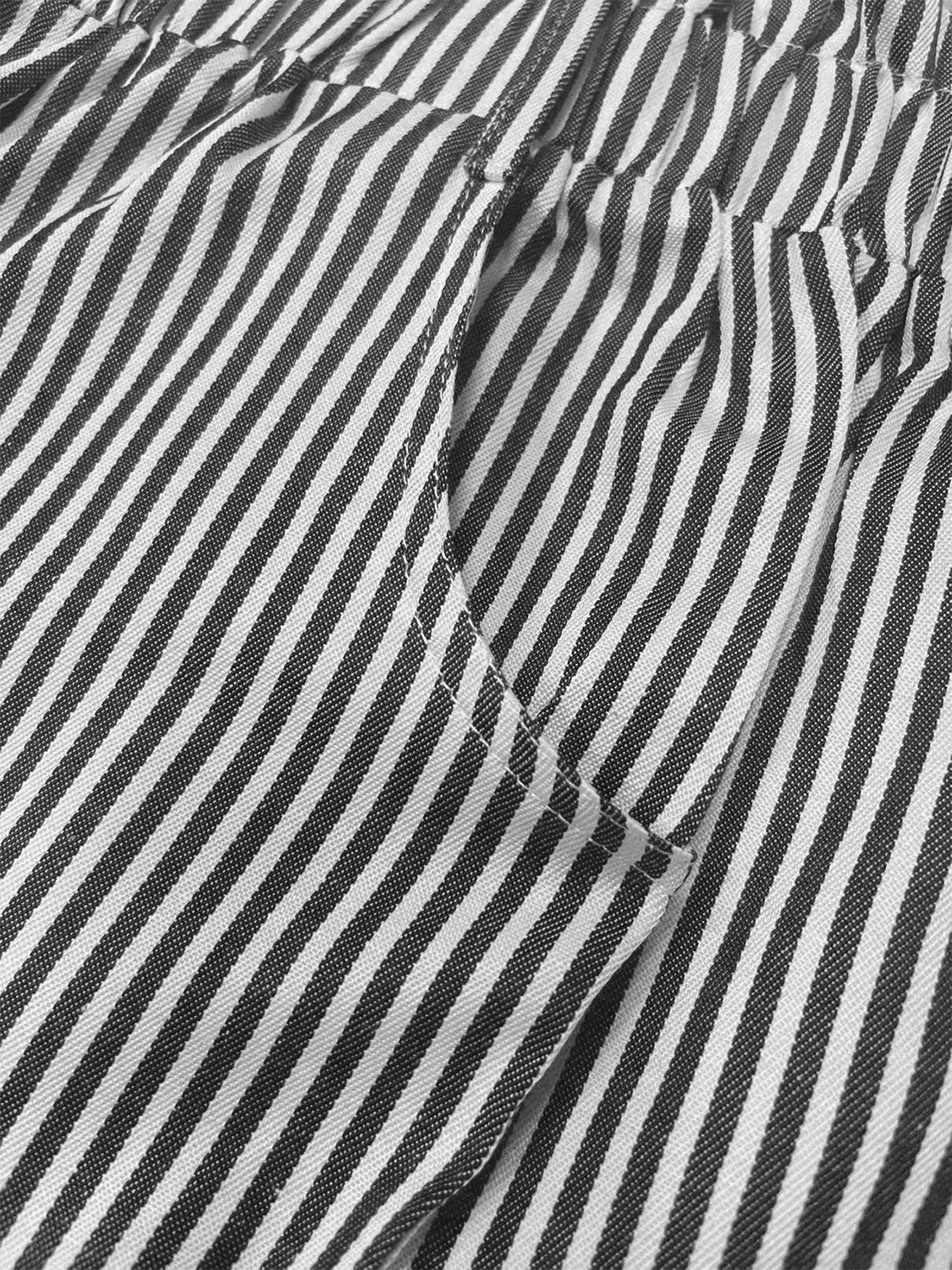 Full Size Striped Shorts with Pockets (3 Colors)