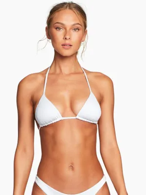 Gia Triangle Top in White Ecotex