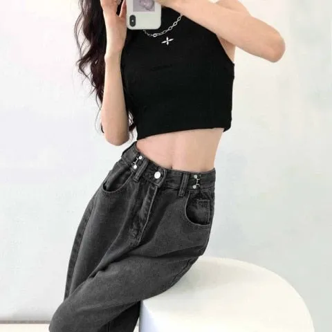 Ginevra Pants - Wide-leg jeans with a high waist for stylish comfort