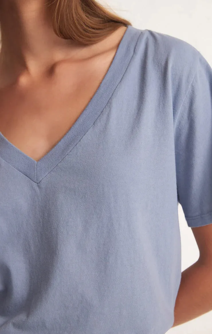 Girlfriend V Neck Tee Storm