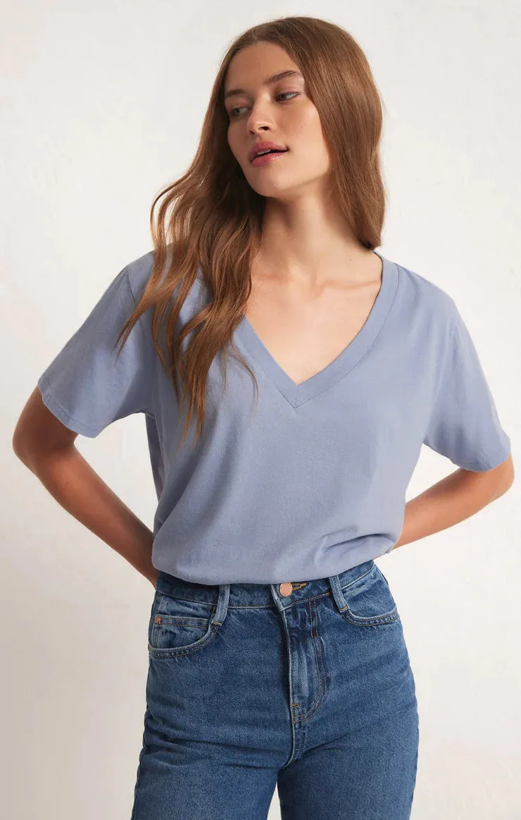 Girlfriend V Neck Tee Storm