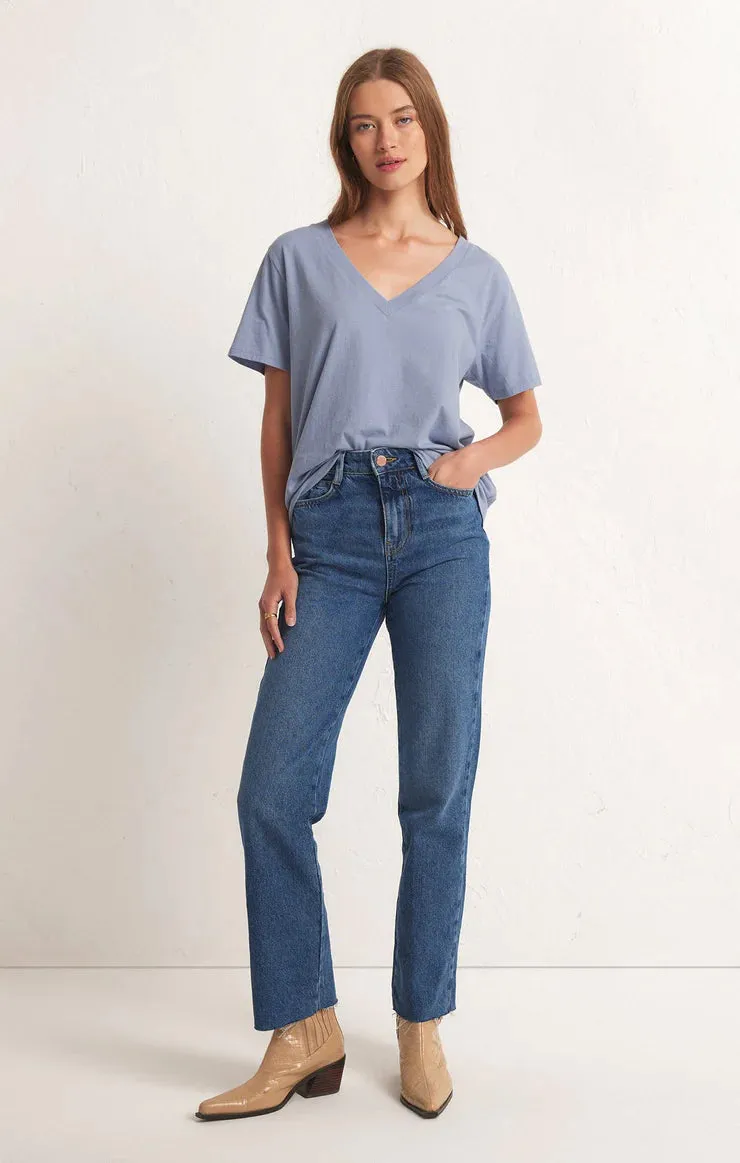 Girlfriend V Neck Tee Storm
