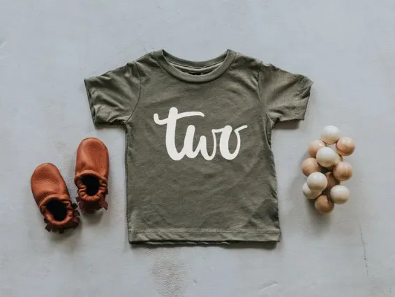 Gladfolk "Two" Organic Cotton Birthday Tee