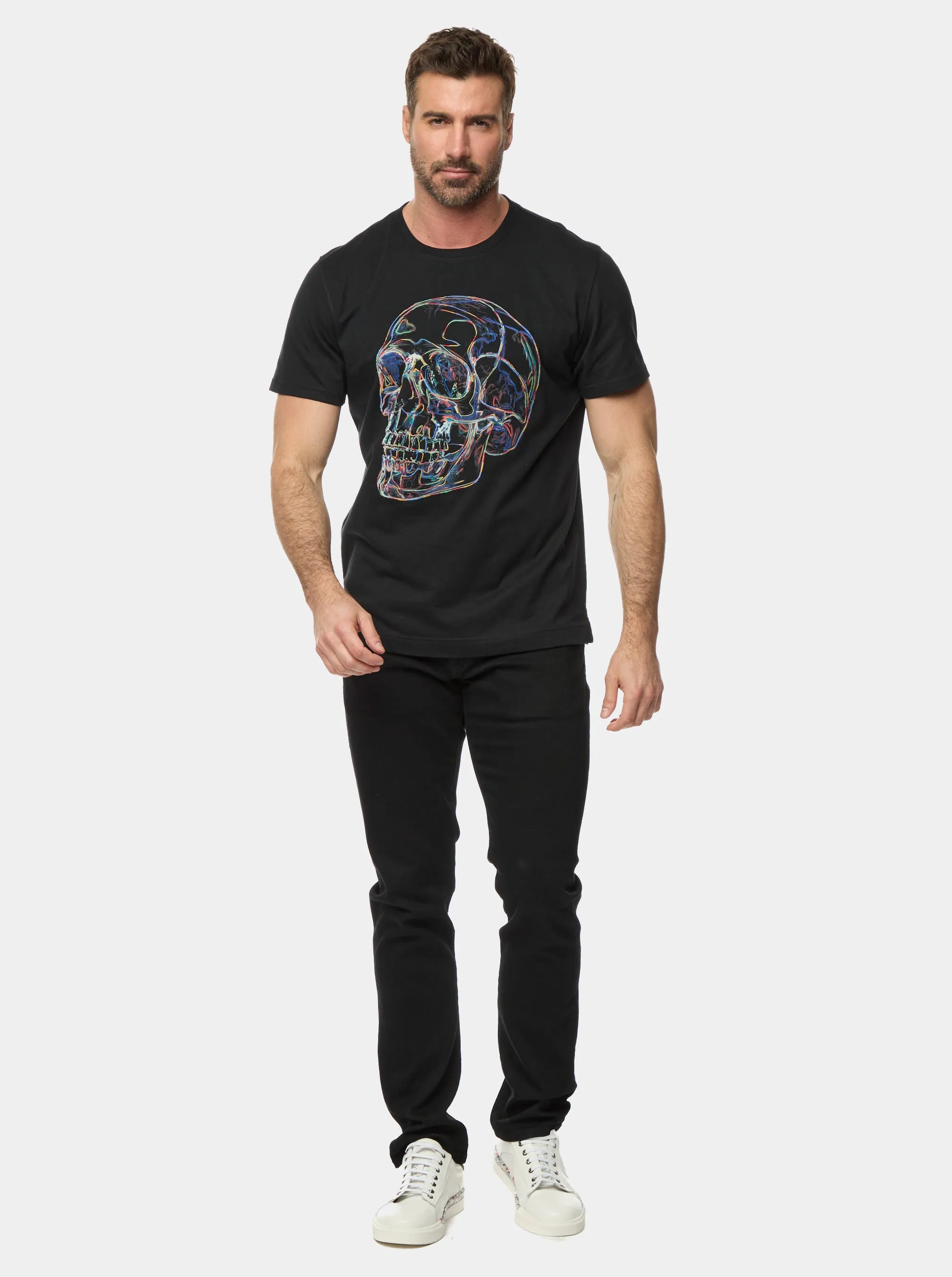 GLOWING SKULL SHORT SLEEVE T-SHIRT