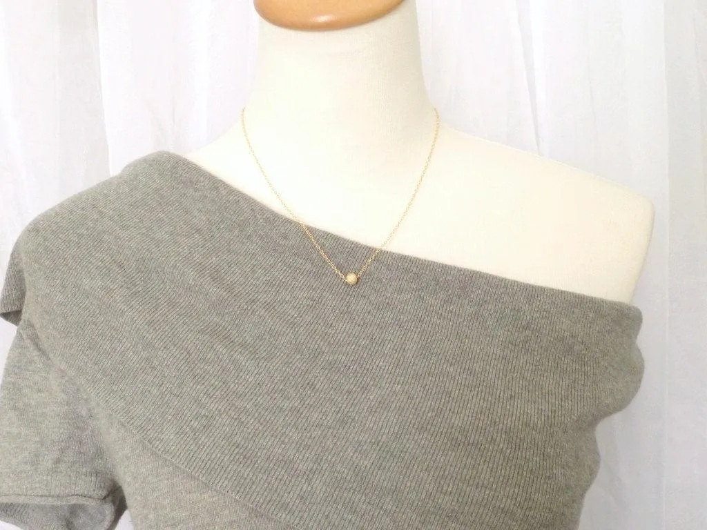 Gold Ball Necklace, 14K gold filled, 14K gold fill necklace, stardust ball necklace, layering necklace, simple gold necklace small gold ball