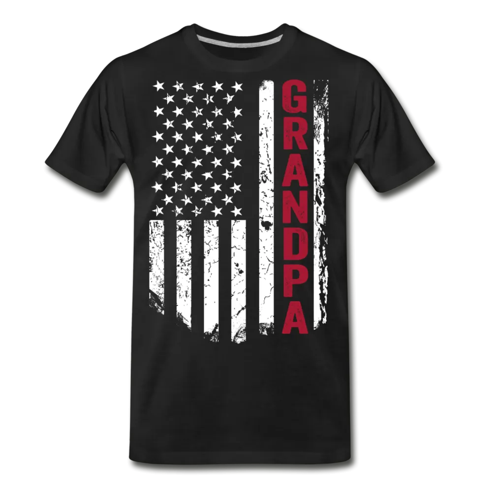 Grandpa American Flag Men’s Premium Organic T-Shirt (CK1930)