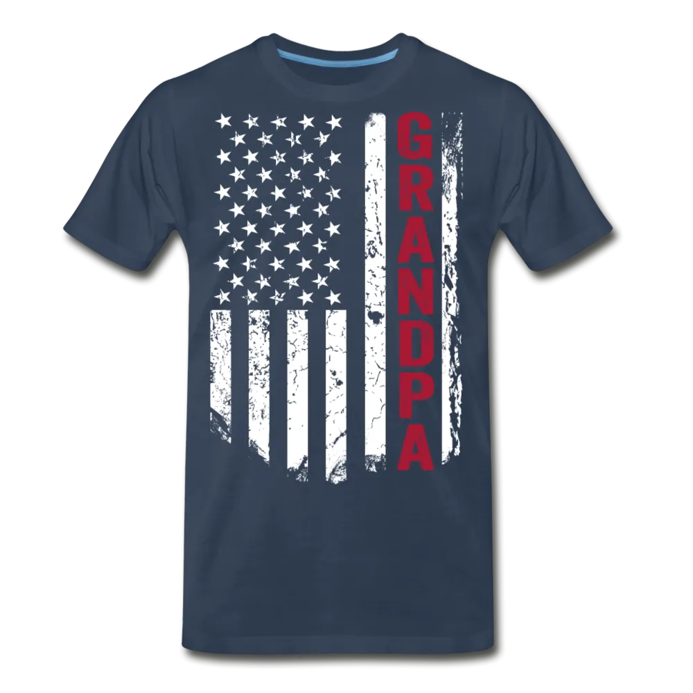 Grandpa American Flag Men’s Premium Organic T-Shirt (CK1930)