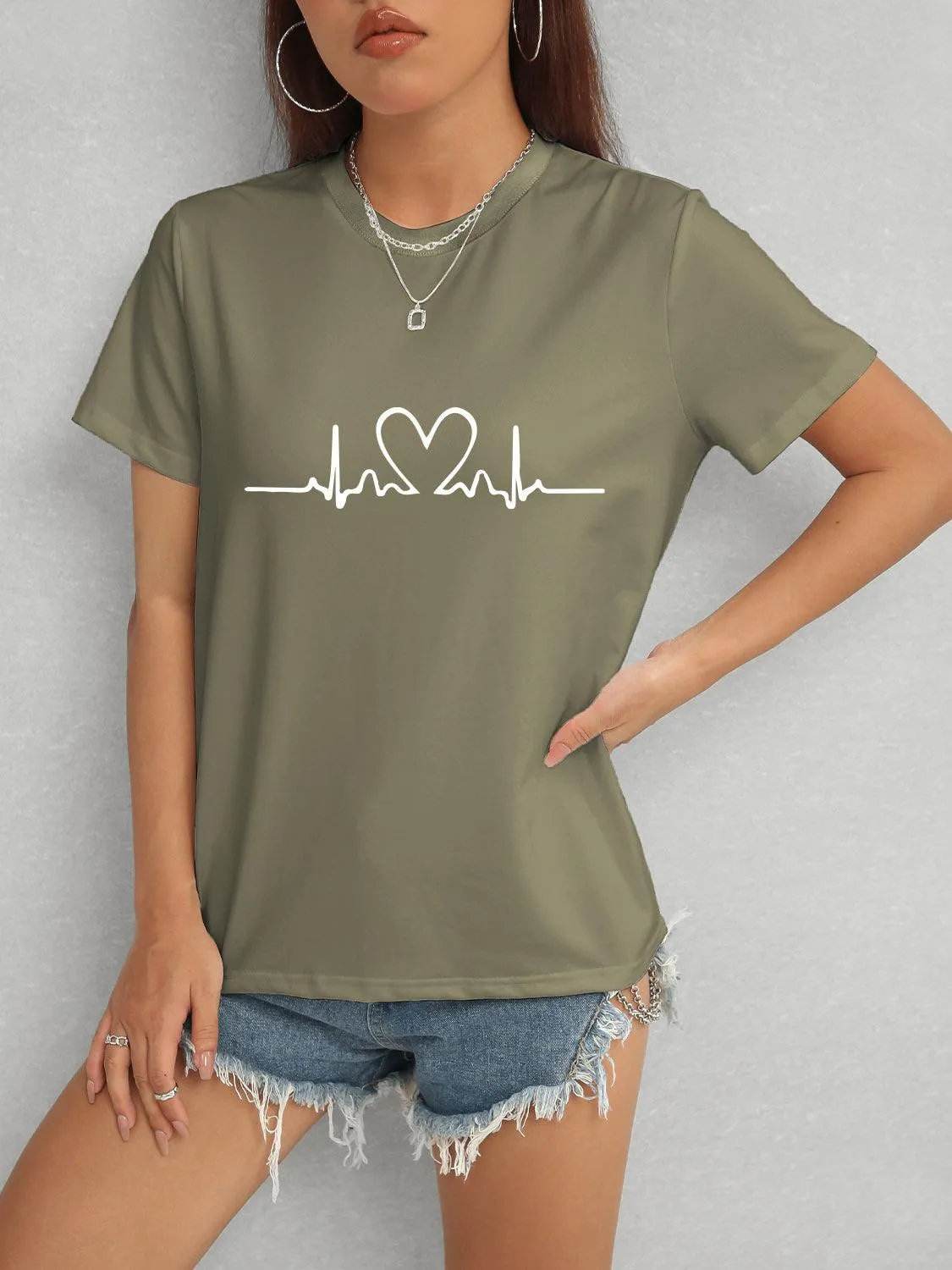 Graphic Heart Beat T-Shirt