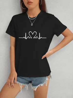 Graphic Heart Beat T-Shirt