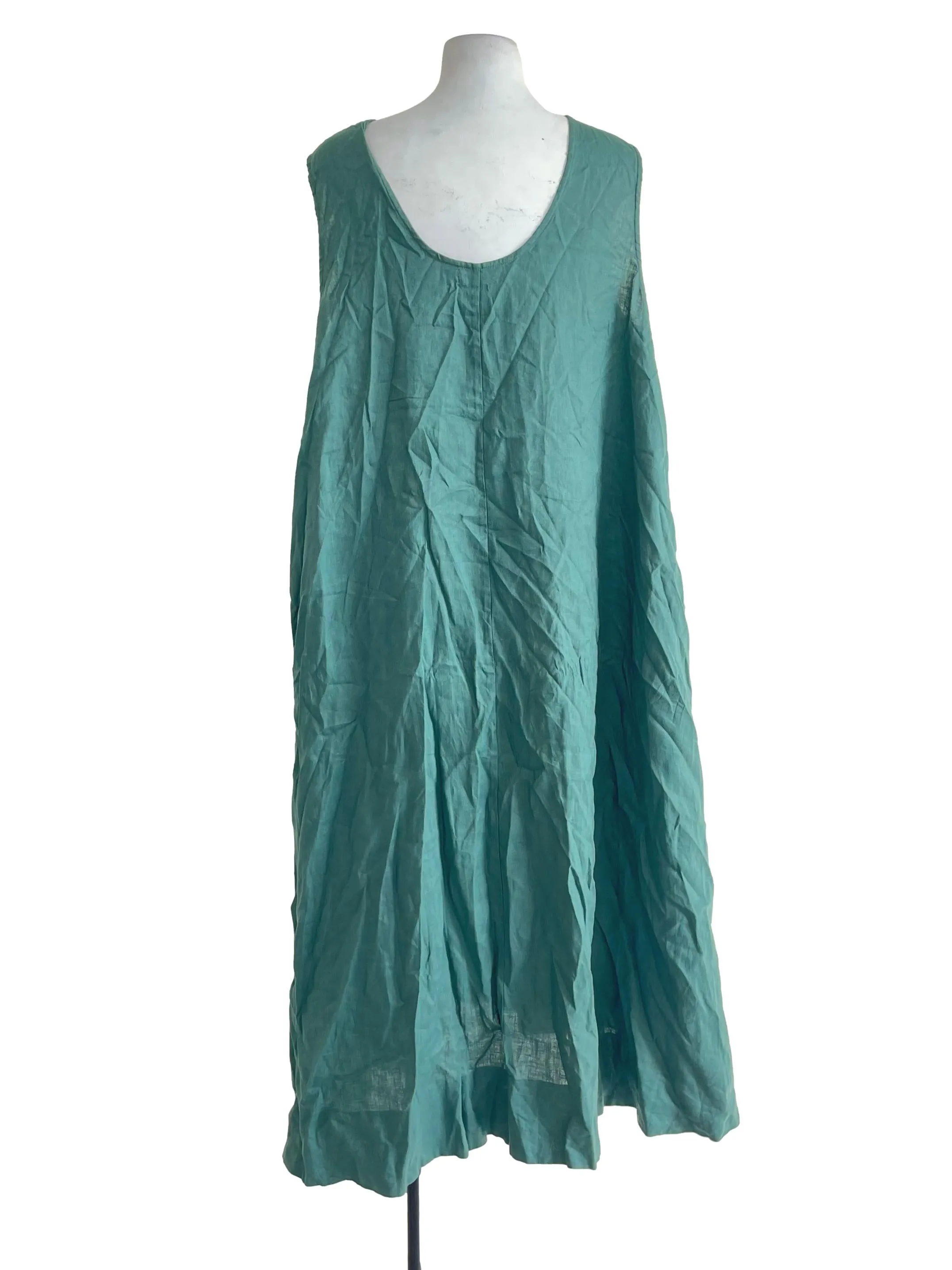 Green Sleeveless Loose Dress