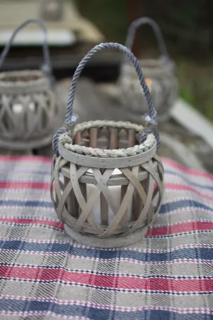 Grey Willow Votive Lantern with Glass (Pack of 4)