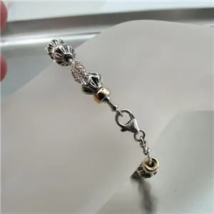 Hadar Designers Bracelet 14k Yellow Gold Fil Handmade 925 Silver (SN) SALE