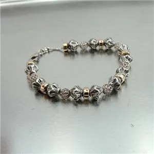 Hadar Designers Bracelet 14k Yellow Gold Fil Handmade 925 Silver (SN) SALE