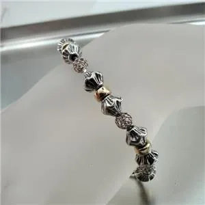 Hadar Designers Bracelet 14k Yellow Gold Fil Handmade 925 Silver (SN) SALE