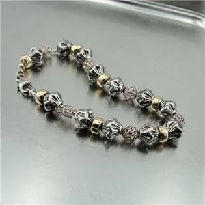 Hadar Designers Bracelet 14k Yellow Gold Fil Handmade 925 Silver (SN) SALE