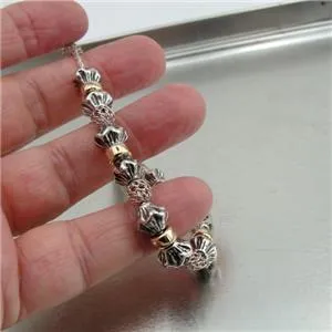 Hadar Designers Bracelet 14k Yellow Gold Fil Handmade 925 Silver (SN) SALE