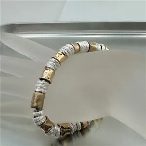 Hadar Designers Bracelet 14k Yellow Gold Fil Handmade Sterling Silver (I b183)